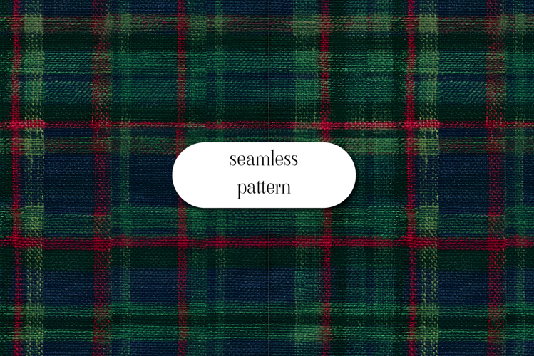 Green Tartan Plaid Seamless Pattern Digital Paper Background