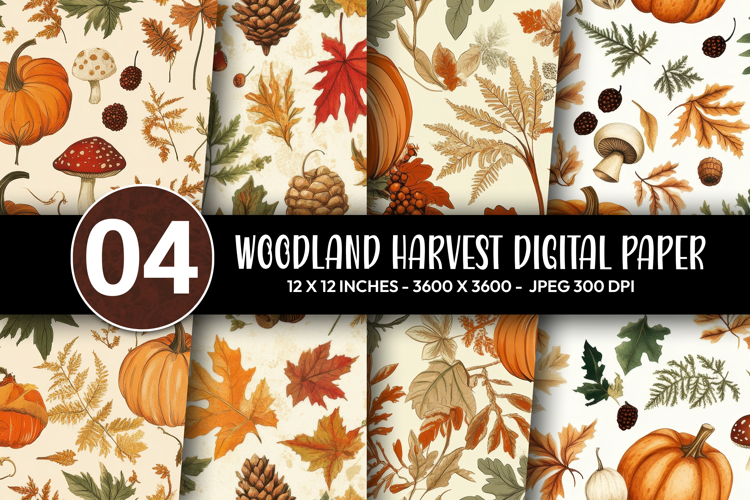 Woodland Harvest Digital Paper