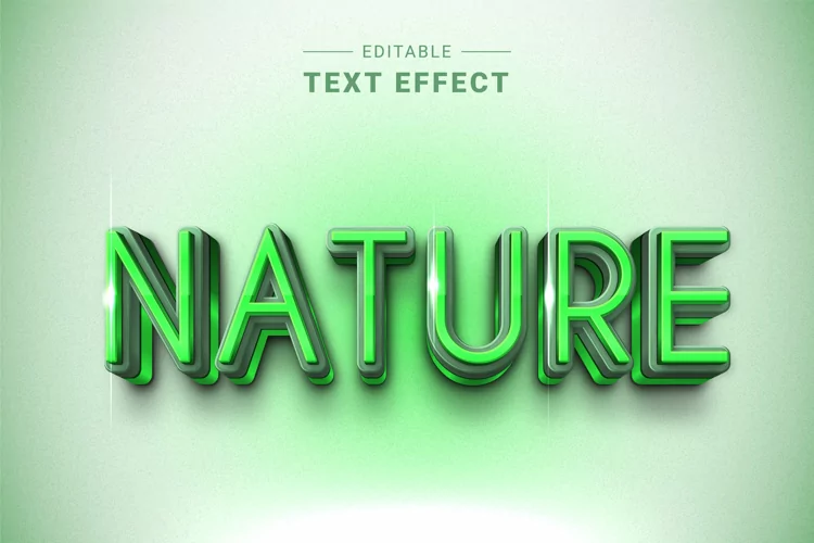 Editable Text Effect for Illustrator. Vector Graphic styles