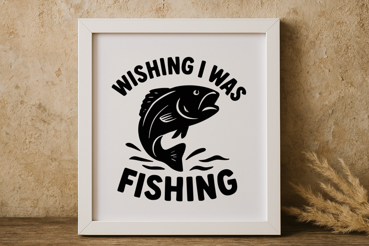 Silhouette Fishing Clipart Image 3