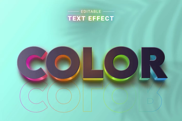 Editable Text Effect for Illustrator. Vector Graphic styles