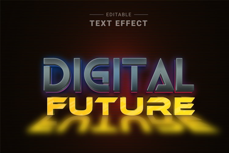 Editable Text Effect for Illustrator. Vector Graphic styles example image 1