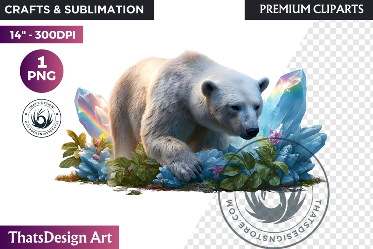 Watercolor Polar Bear Arctic Wildlife animal Illustration
