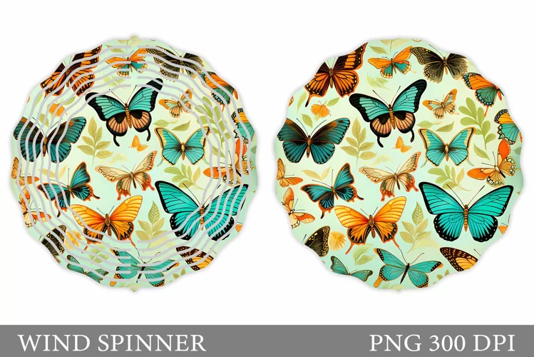 Butterflies Wind Spinner. Summer Wind Spinner Sublimation