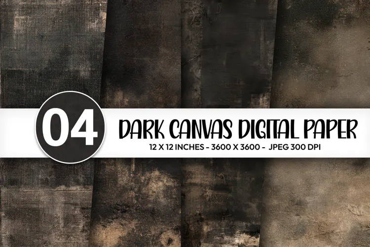 Dark Canvas Digital Paper
