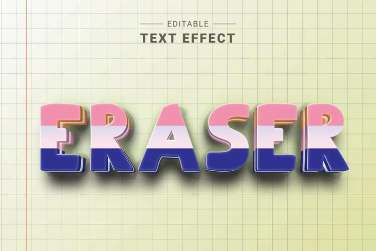 Editable Text Effect for Illustrator. Vector Graphic styles