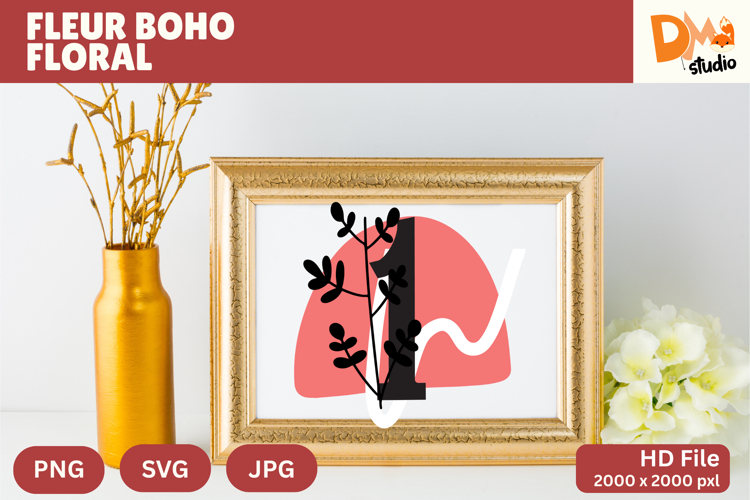 Boho Floral Svg Image 19
