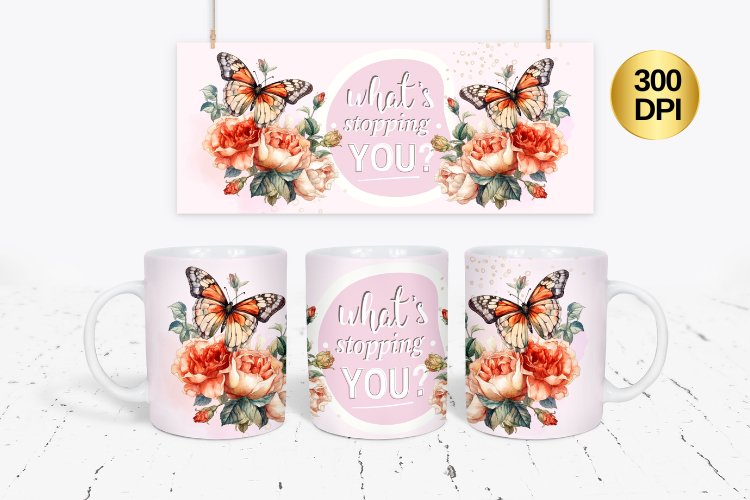 Butterfly Mug Sublimation Mug Wrap