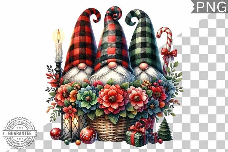Christmas Gnome Sublimation - Clipart PNG Design