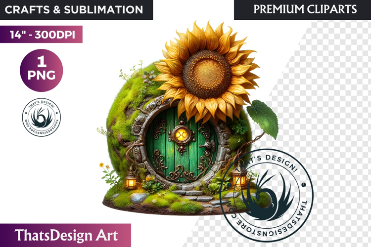 Enchanted Woodland Animal & Sunflower Clipart PNG