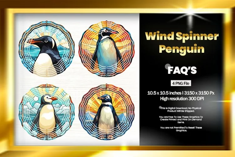 Penguin Wind Spinner Sublimation - 04 Variations