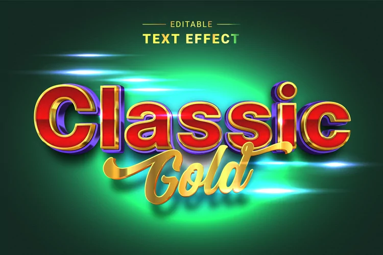 Editable Text Effect for Illustrator. Vector Graphic styles