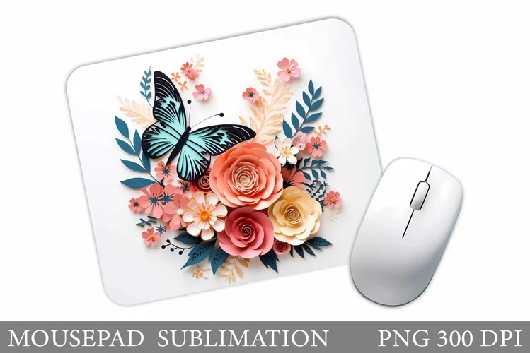 Butterfly Mouse Pad Design. Butterfly Sublimation
