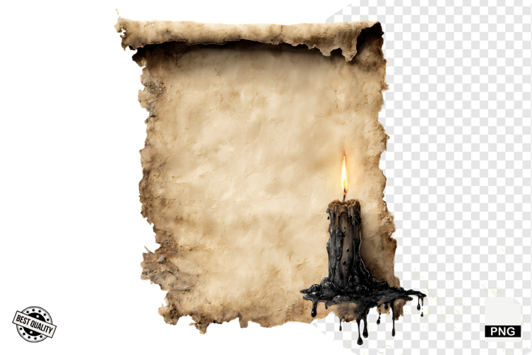 Halloween Goth Old Paper Clipart example image 1