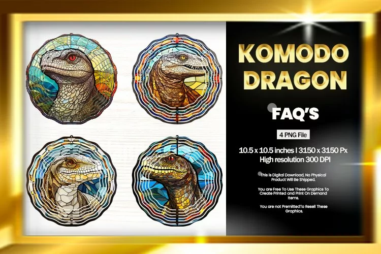 Komodo Dragon Wind Spinner Sublimation - 04 Variations