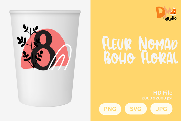 Fleur Nomad Boho Floral Monogram