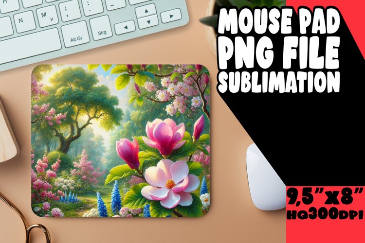 Timeless Mouse Pad Sublimation PNG, Flower