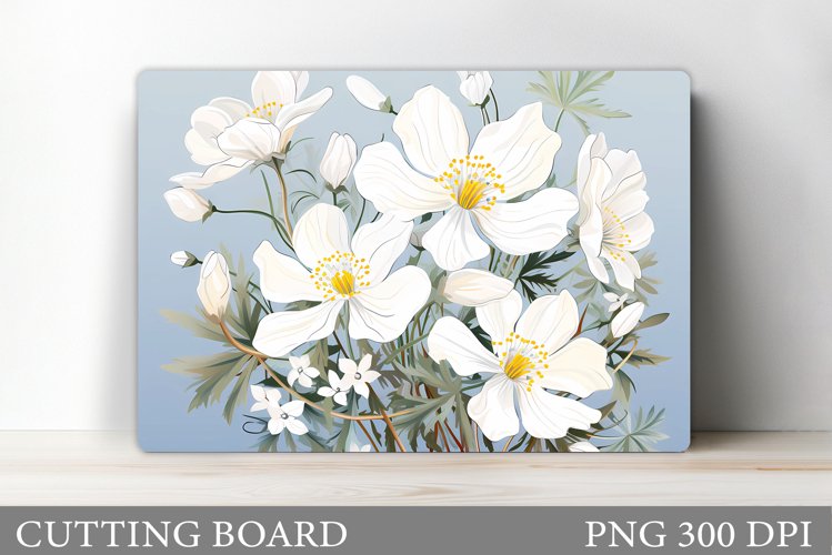 Flowers Cutting Board Design. Flowers Kitchen Cutting Board example image 1