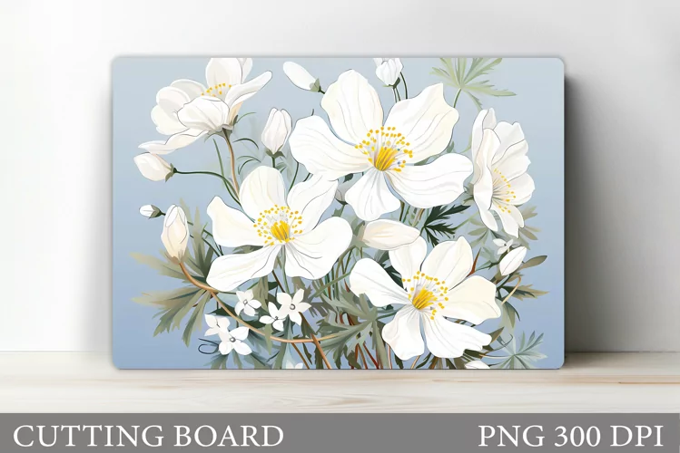 Flowers Cutting Board Design. Flowers Kitchen Cutting Board