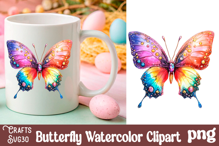 Butterfly Flowers Clipart Sublimation png Butterfly Clip Art