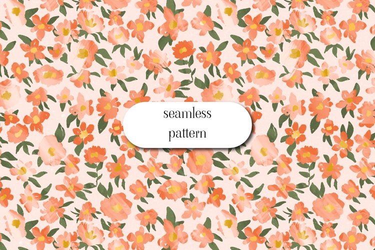 Cute minimalist seamless pattern with tiny flowers example image 1