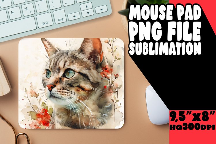 Witty Cat Sublimation Desk Mat