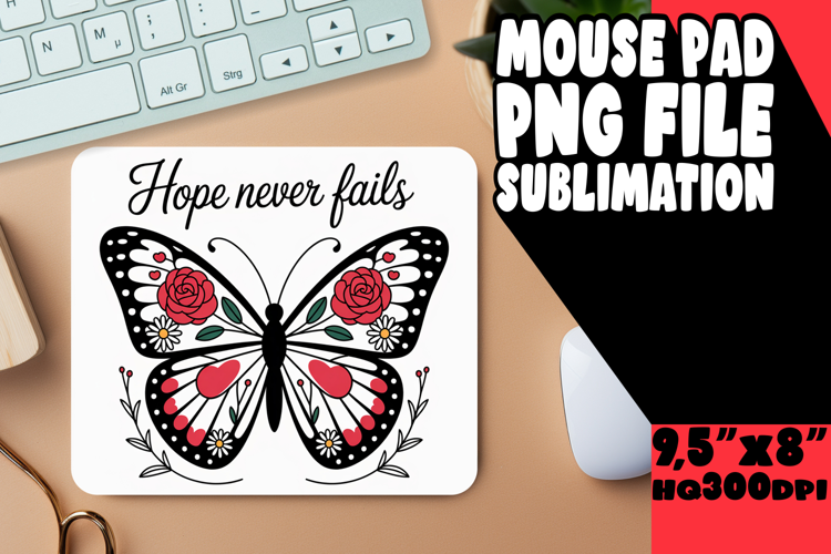 Playful DESK mat Fun Sublimation, Butterfly
