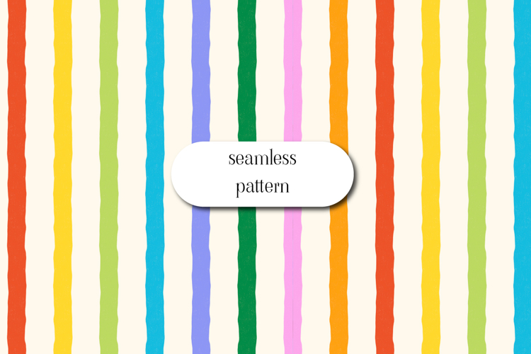 Pastel Wavy Stripe Seamless Pattern Pink Blue Background