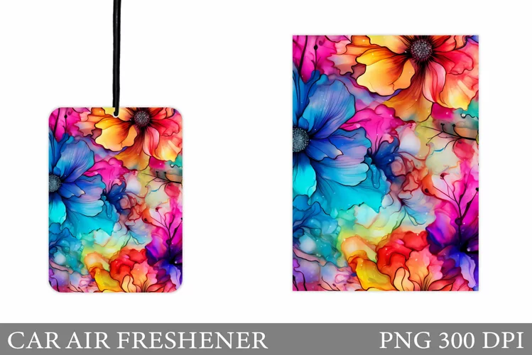 Flowers Car Air Freshener. Car Air Freshener Sublimation