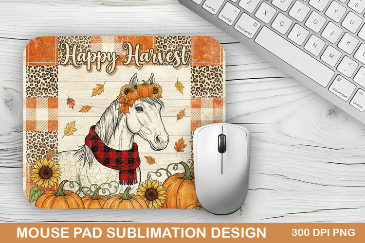 Happy Harvest Mouse Pad Sublimation - Halloween Design