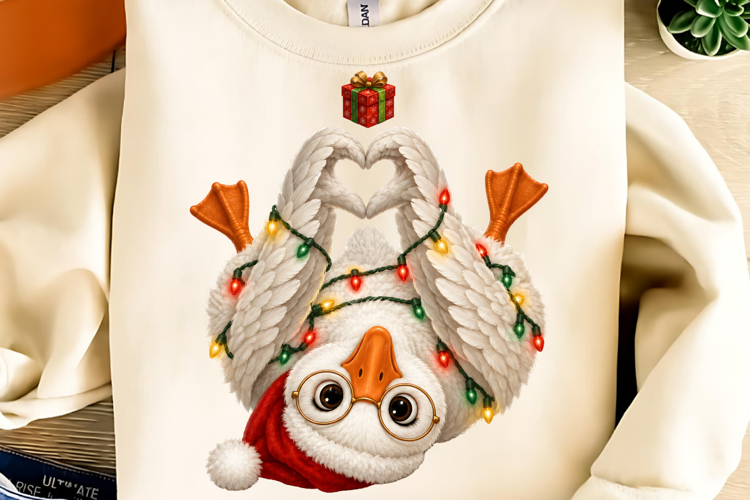 Christmas Goose Heart PNG, Trending Christmas PNG, Goose PNG