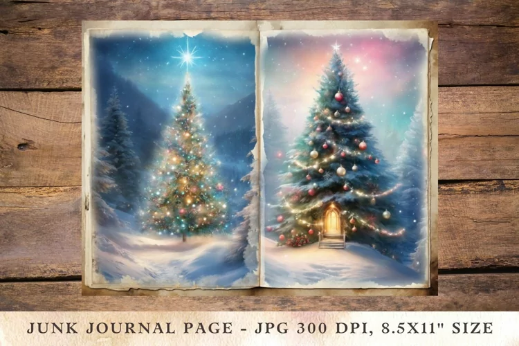 Printable Junk Journal Pages christmas 9