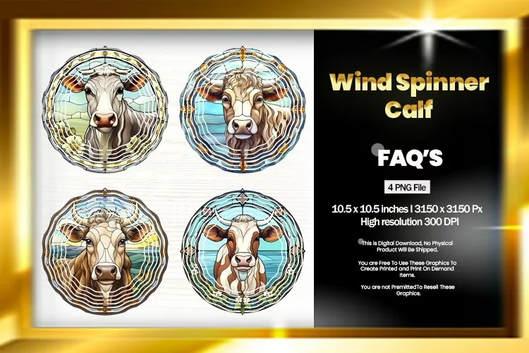 Calf Wind Spinner Sublimation - 04 Variations