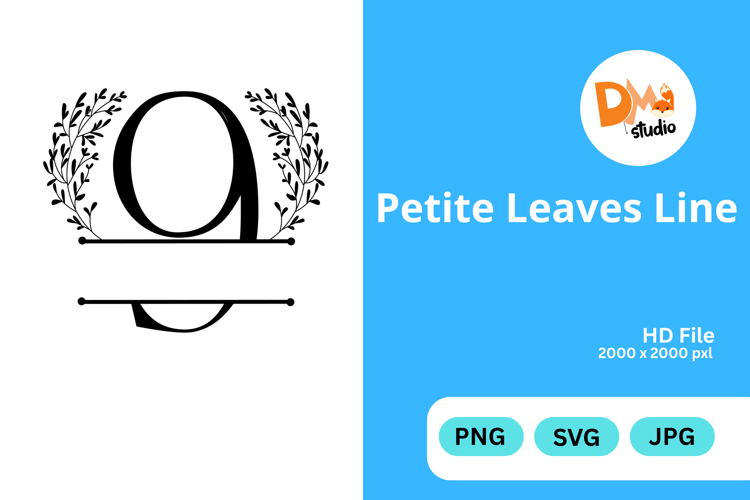 Petite Leaves Line Monogram