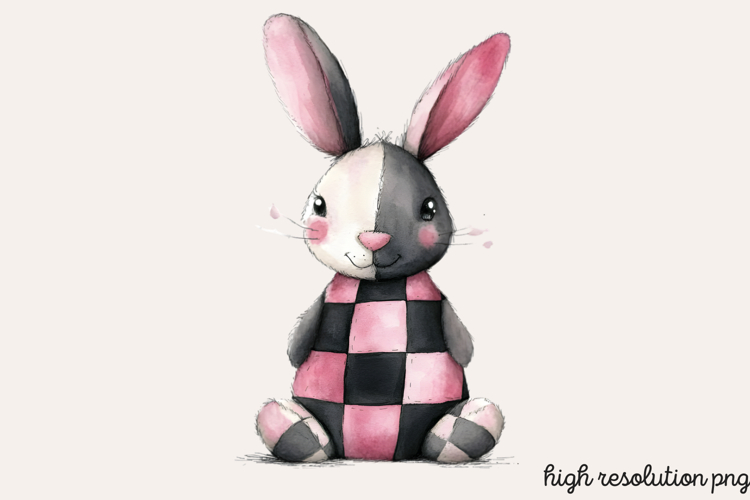Black Pink Easter Clipart PNG
