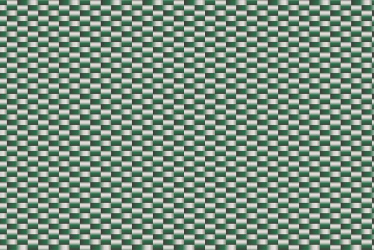 Green White checkered abstract background. Woven polymer