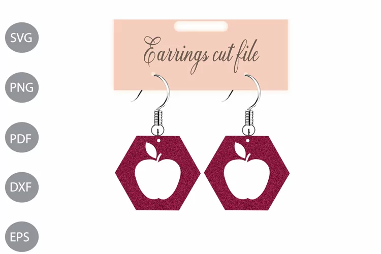 Earrings SVG Template Design