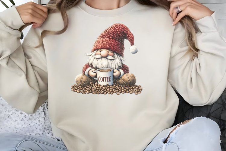 Coffee Lover Gnome Clipart PNG