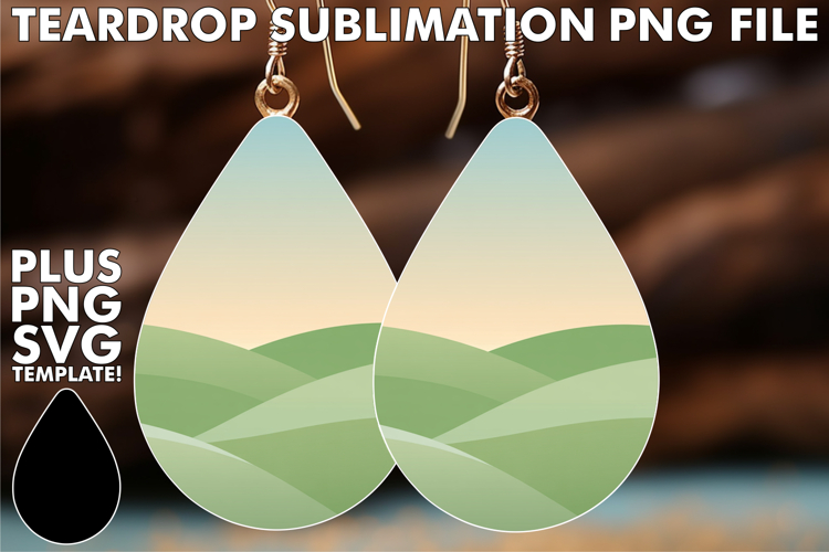 Luminous Teardrop Earrings Designs PNG, Spring