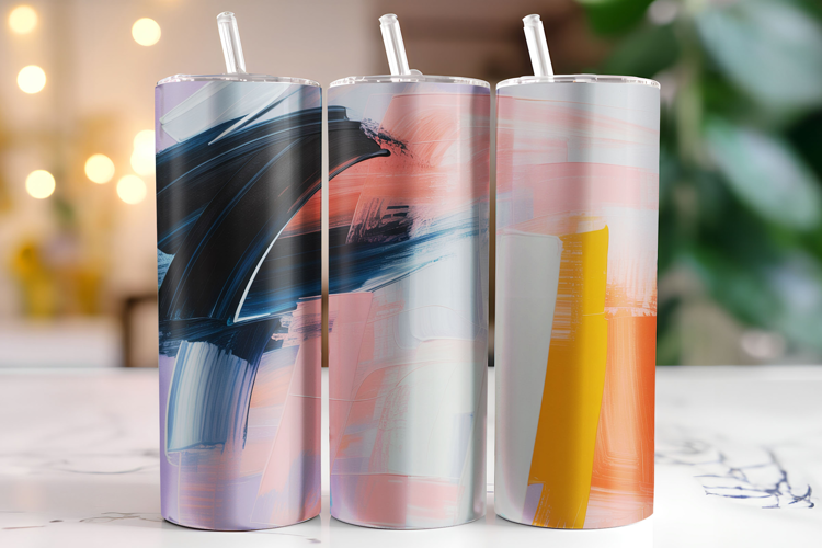 Abstract Painting Tumbler Wrap | Sublimation | Tumblers