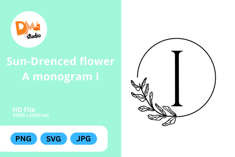 Sun-Drenched Flower Monogram