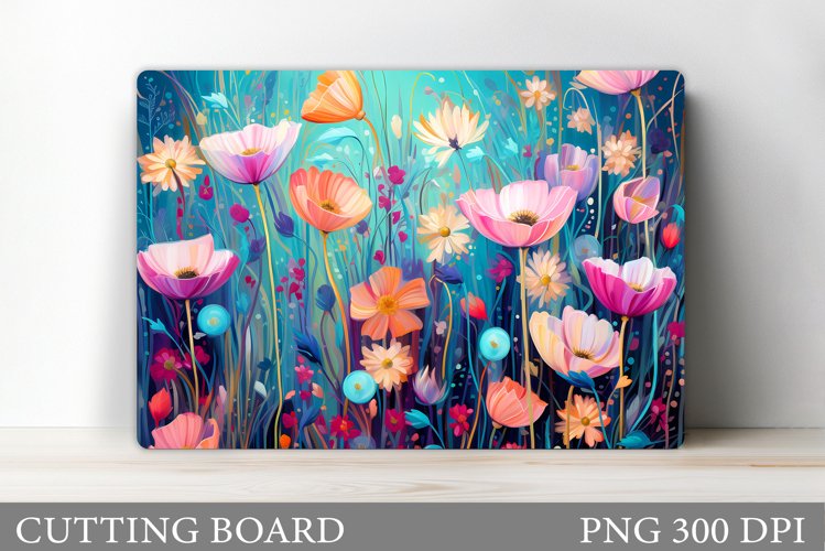 Flowers Cutting Board. Kitchen Cutting Board Sublimation example image 1