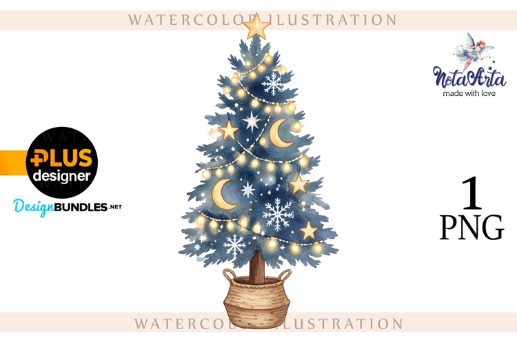 Watercolor Christmas Tree, Christmas tree, Happy Christmas