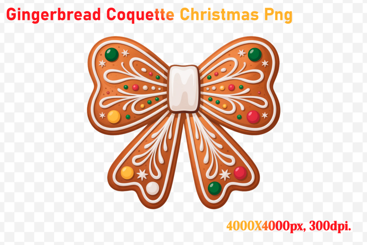 Gingerbread Coquette Christmas PNG Sublimation