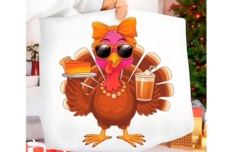 Trendy Thanksgiving Turkey Png Design