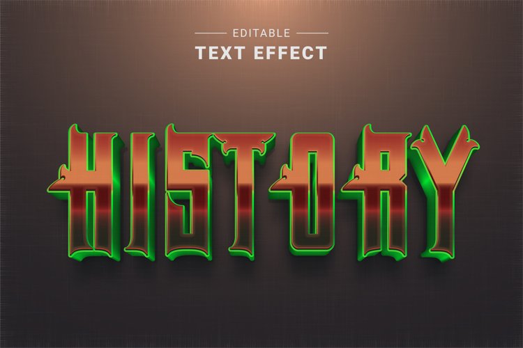 Editable Text Effect for Illustrator. Vector Graphic styles example image 1