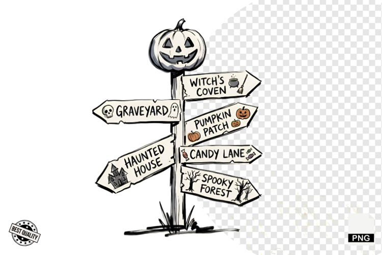 Halloween Signage PNG Clipart