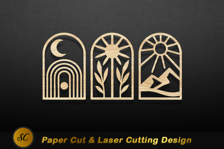 Arch window designs celestial nature image Laser C