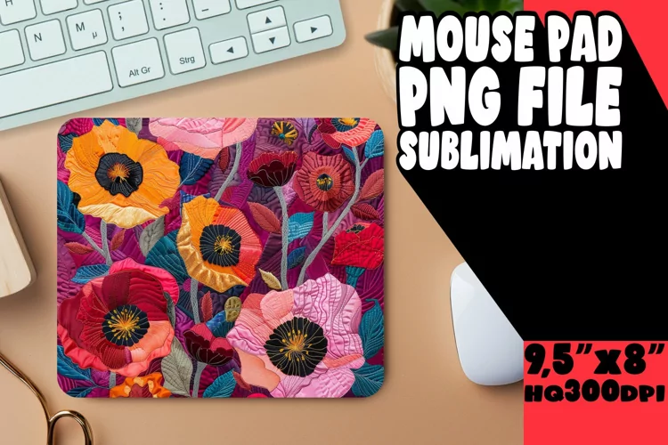 Whimsical 3D Floral Embroidery Design