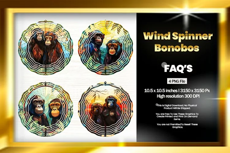 Bonobos Wind Spinner Sublimation - 04 Variations
